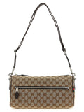 Sac à bandoulière en polyester beige Gucci, vue détaillée du design élégant et pratique du sac de la marque italienne.