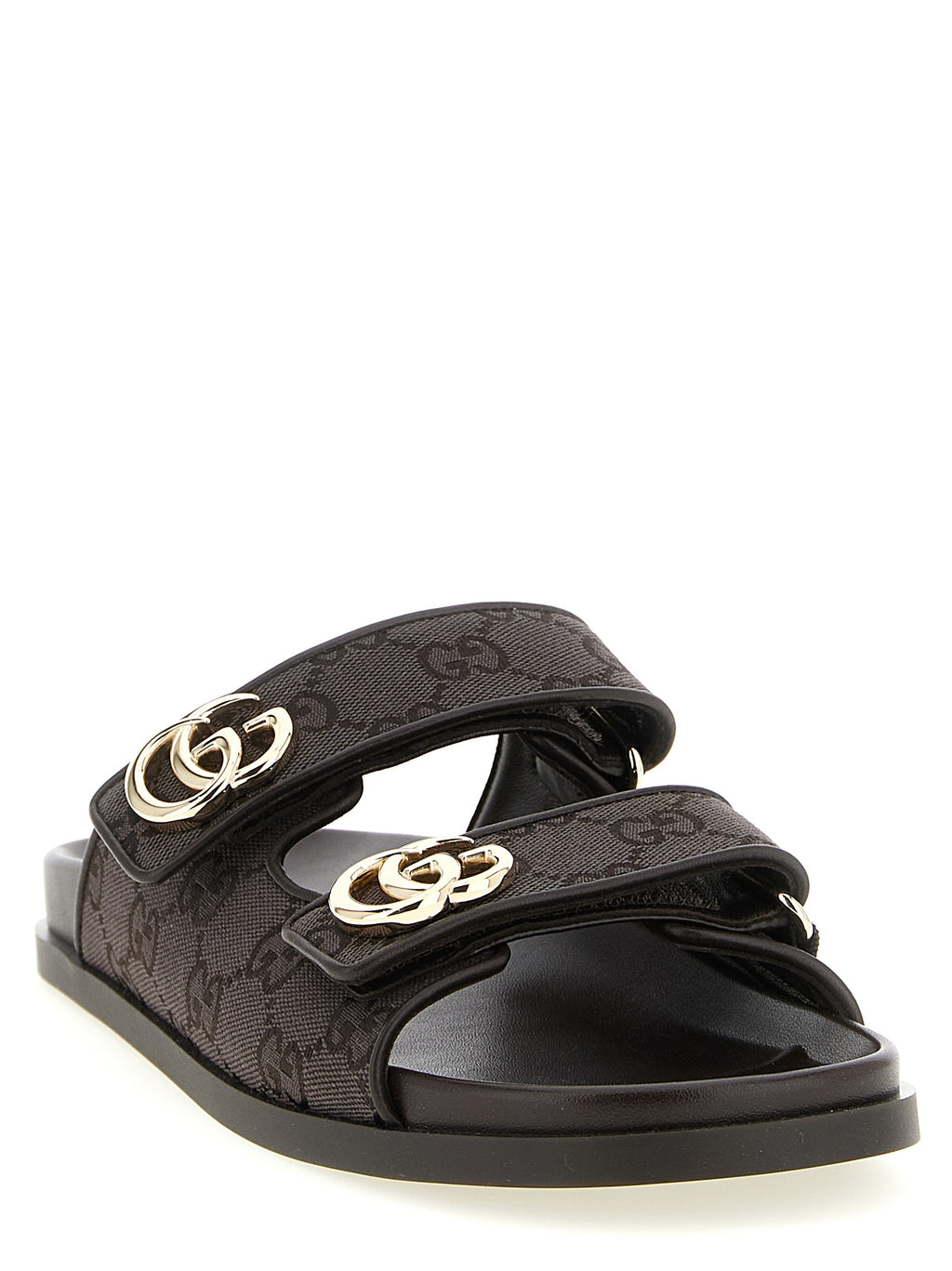 Gucci Braune Baumwoll-Slides
