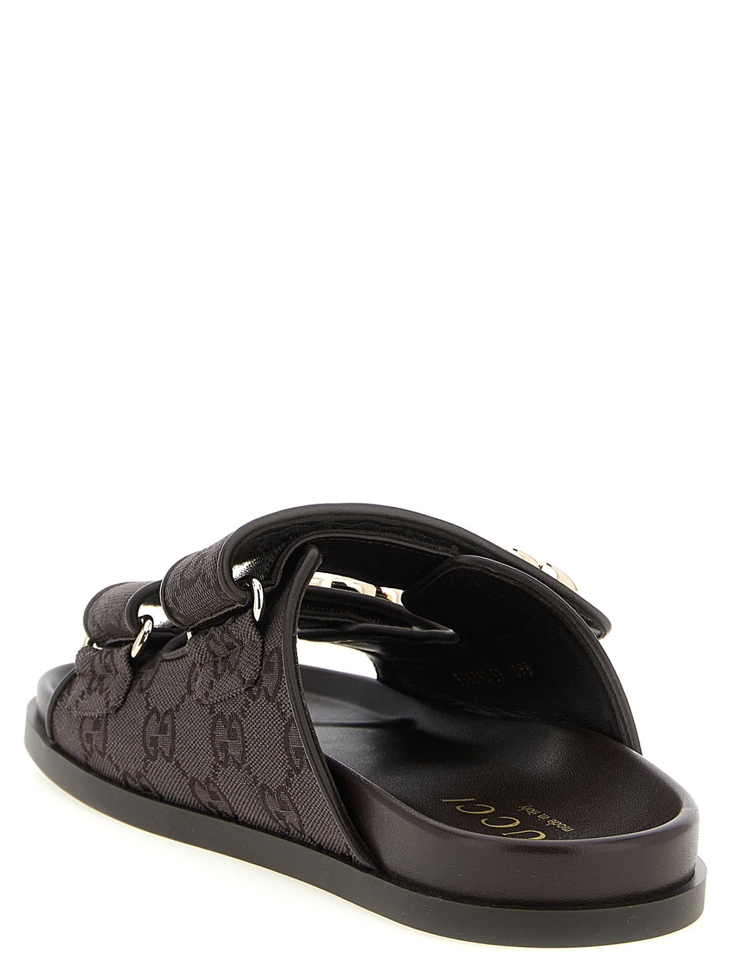 Gucci Braune Baumwoll-Slides