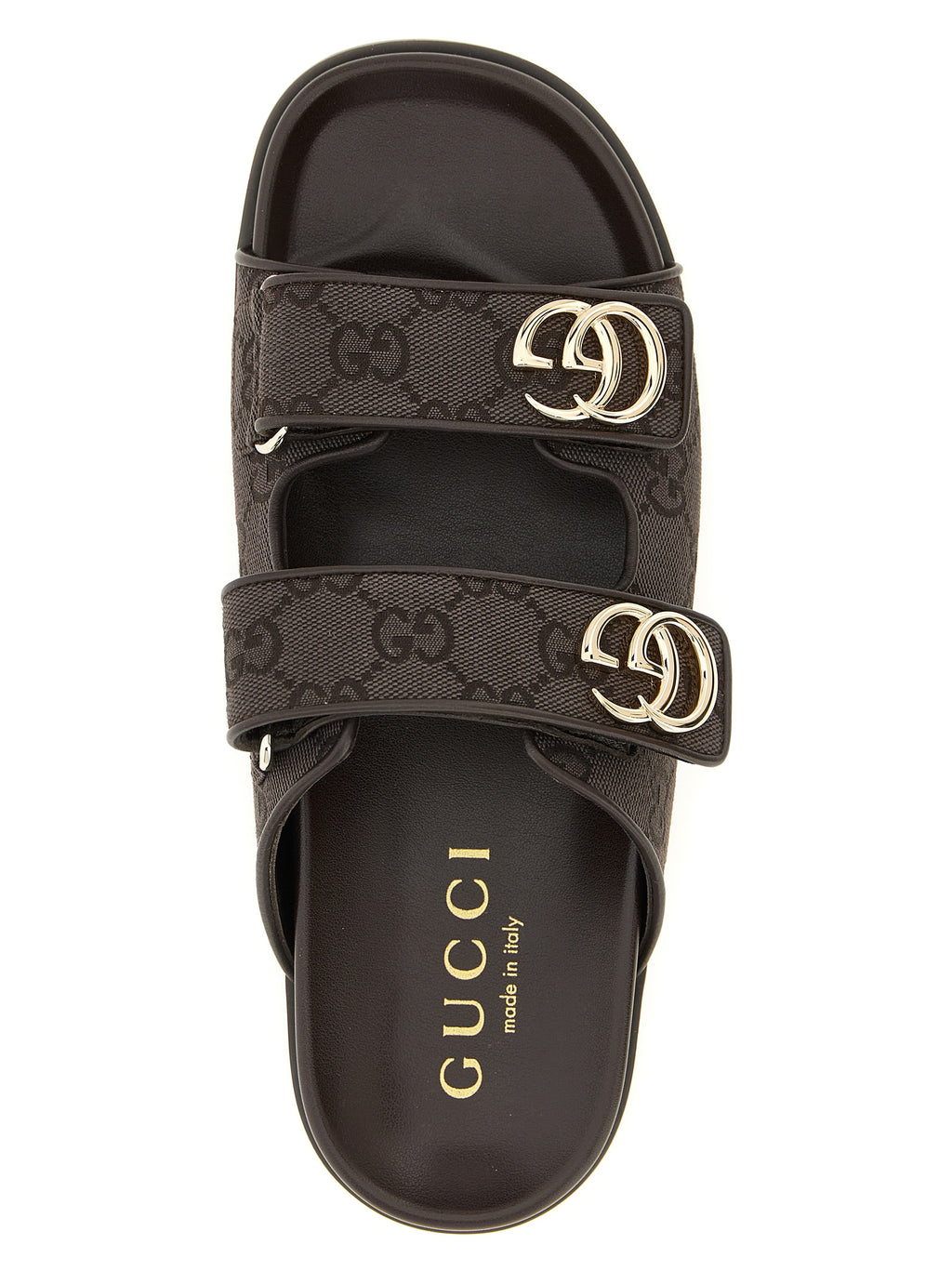 Gucci Braune Baumwoll-Slides