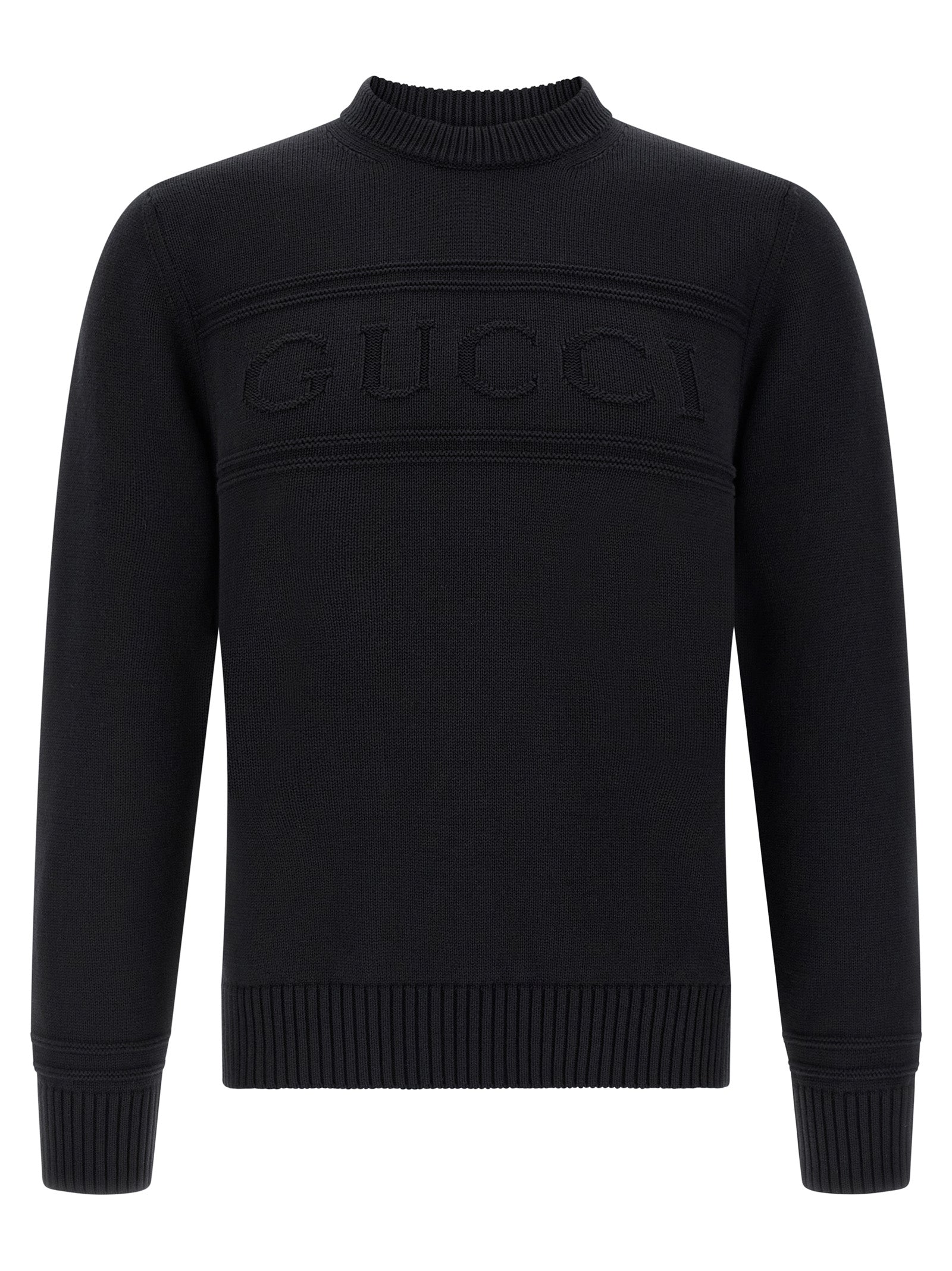Gucci Schwarze Baumwollstrickjacke