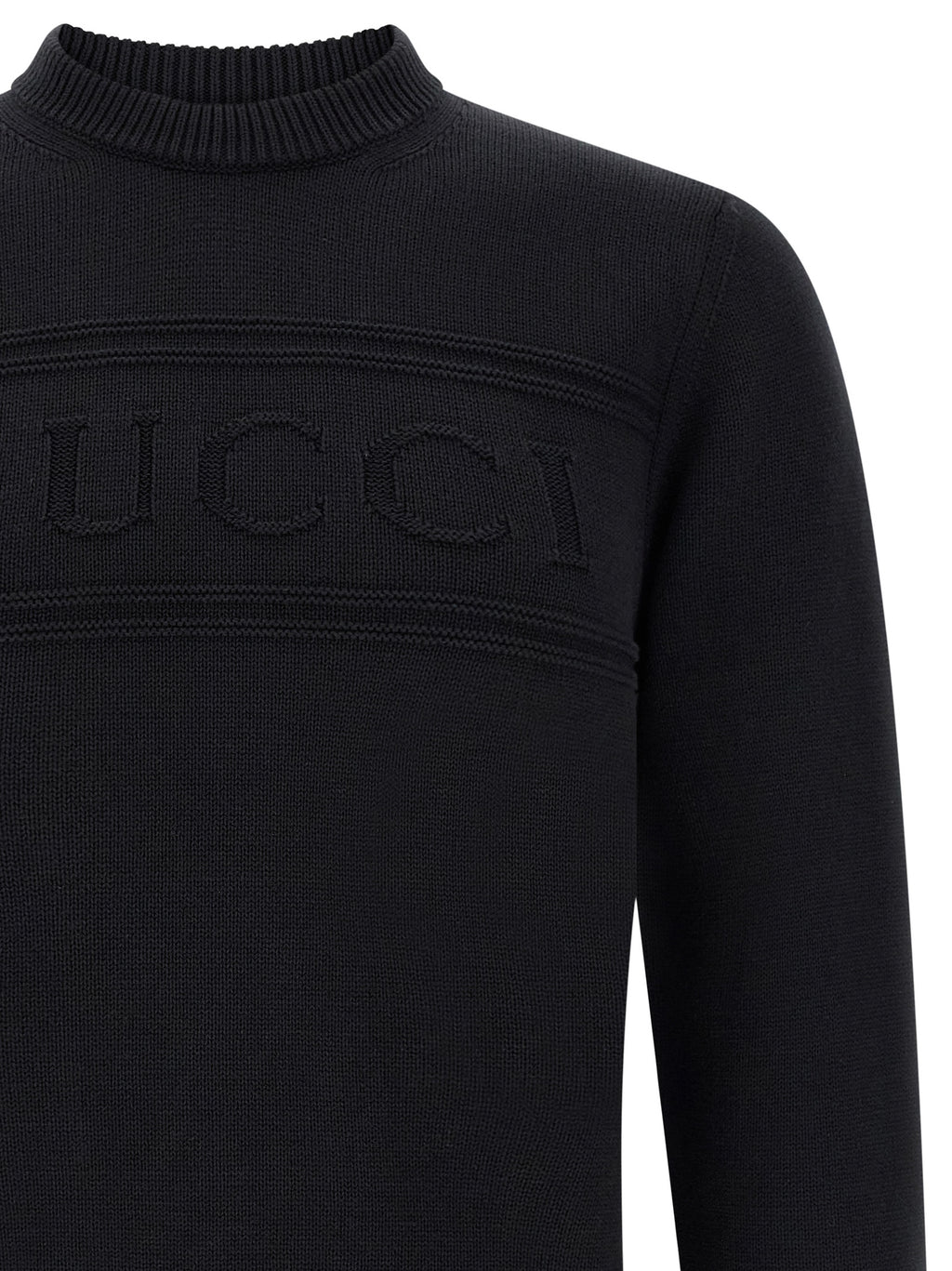Gucci Schwarze Baumwollstrickjacke