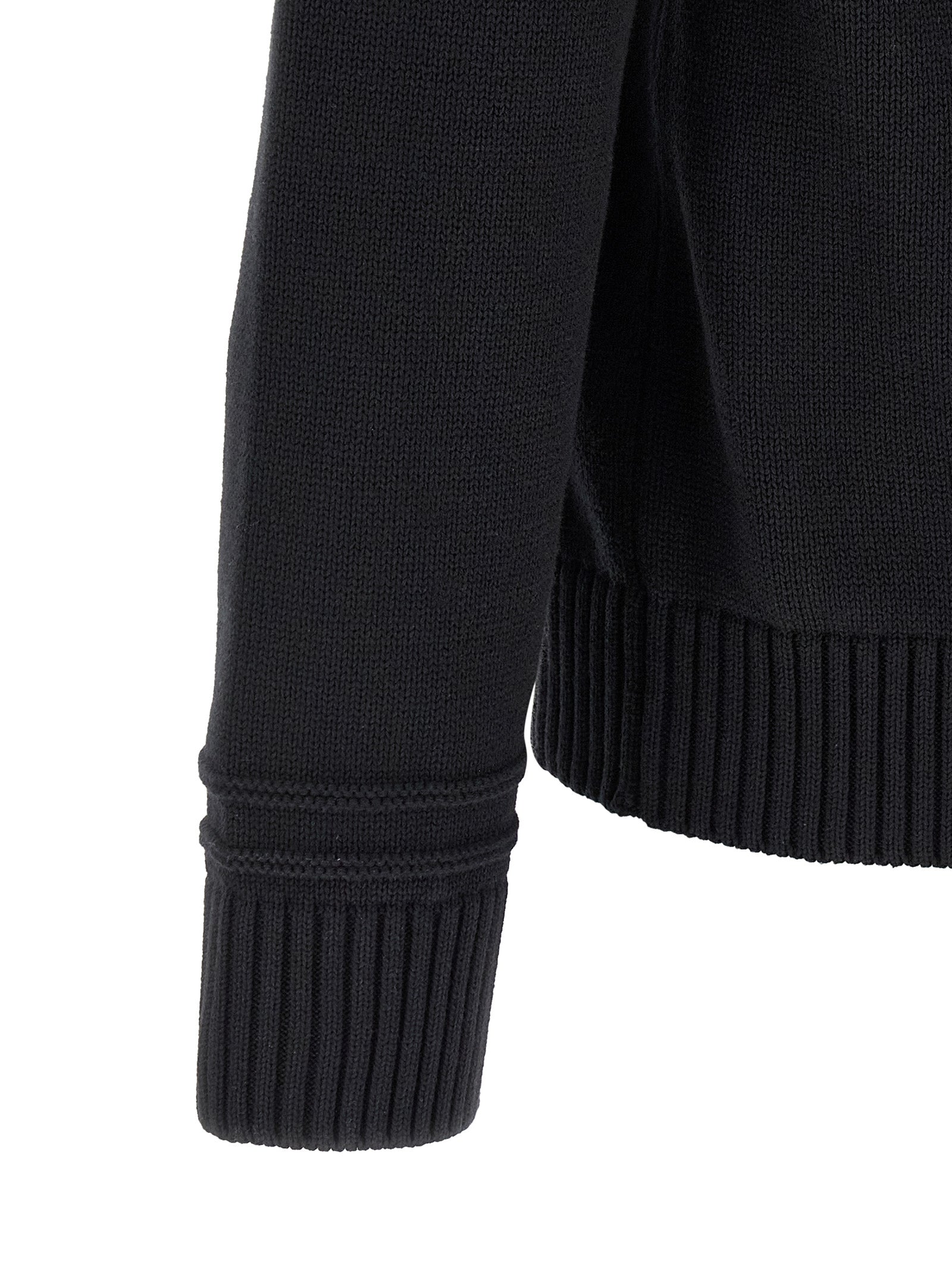 Gucci Schwarze Baumwollstrickjacke