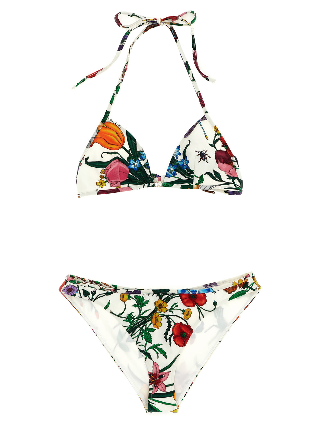 Bikini blanc en polyamide de Gucci, avec design élégant et détails modernes, parfait pour la plage ou la piscine.