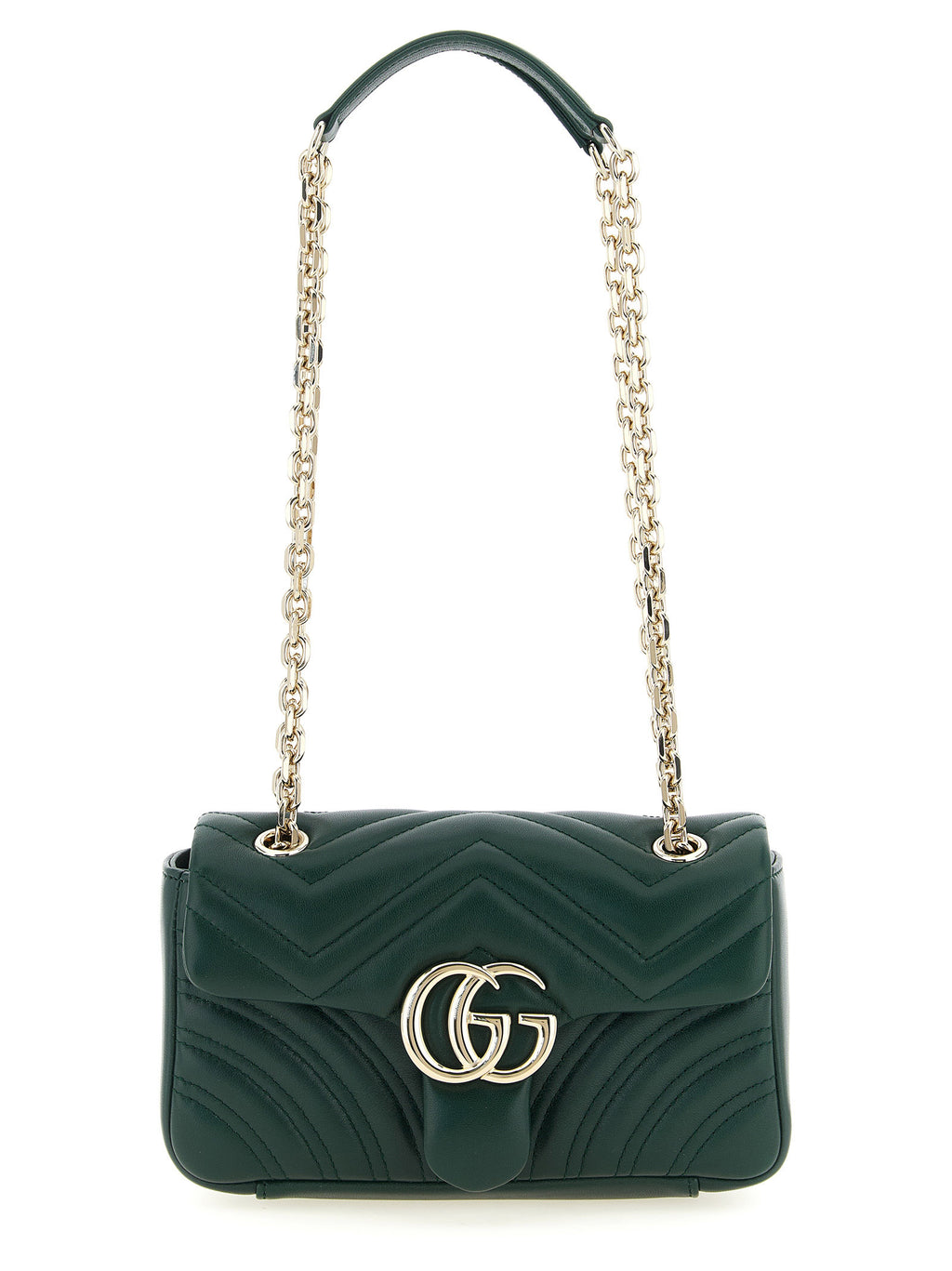 Sac à épaule Gucci en cuir d'agneau bicolore, élégant et sophistiqué avec poignées réglables et détails raffinés.