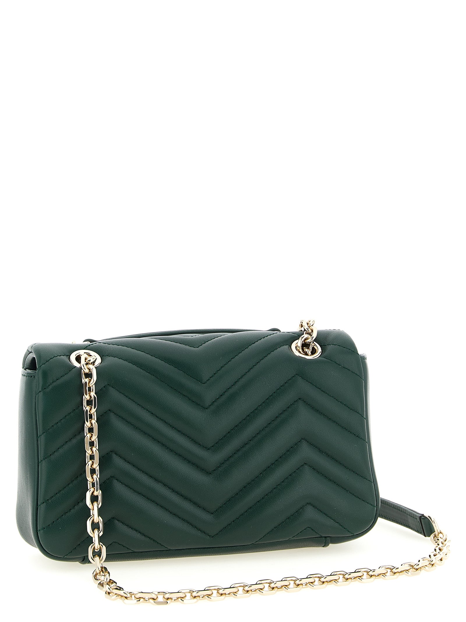 Sac à bandoulière Gucci en cuir d'agneau bicolore, élégant et sophistiqué, avec détails en cuir et finition de haute qualité.