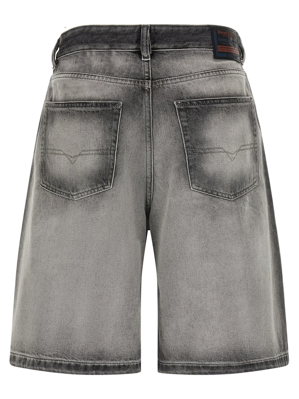Diesel Gray Cotton Bermuda Shorts