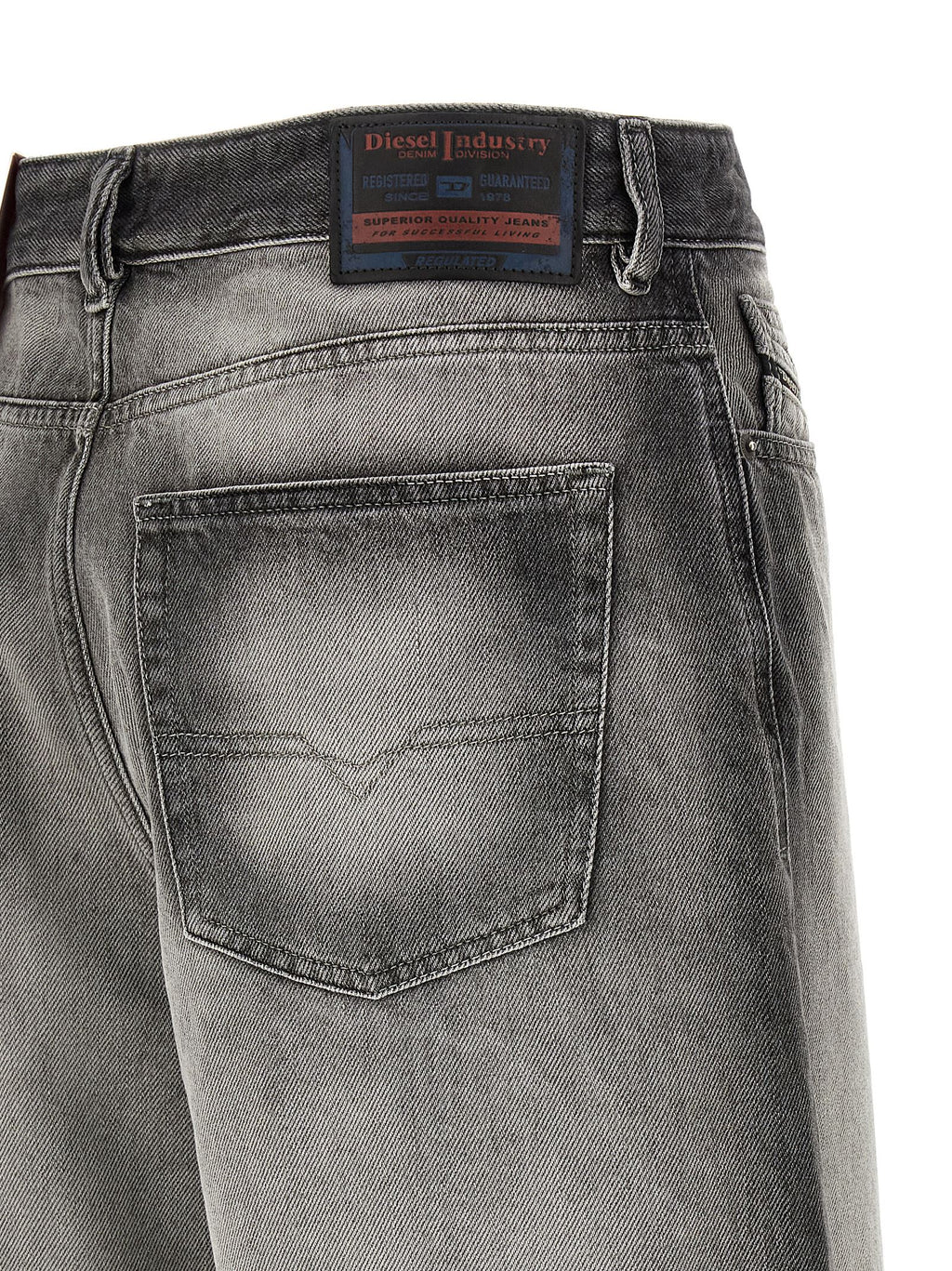 Diesel Gray Cotton Bermuda Shorts