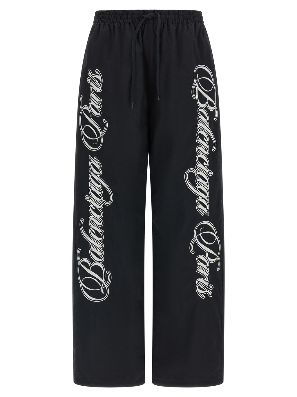 Pantalon athlétique multicolore en polyamide de Balenciaga, style moderne et confortable, visible sur un mannequin.