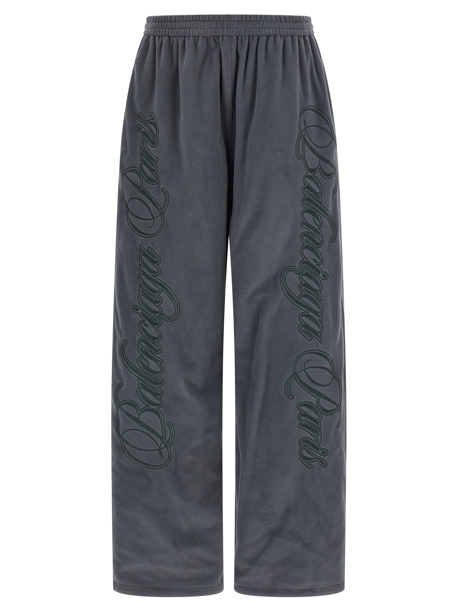 Pantalon sportif multicolore en polyamide de Balenciaga, coupe décontractée avec détails colorés et logo de la marque visible.