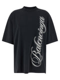 Balenciaga Black Cotton T-Shirt