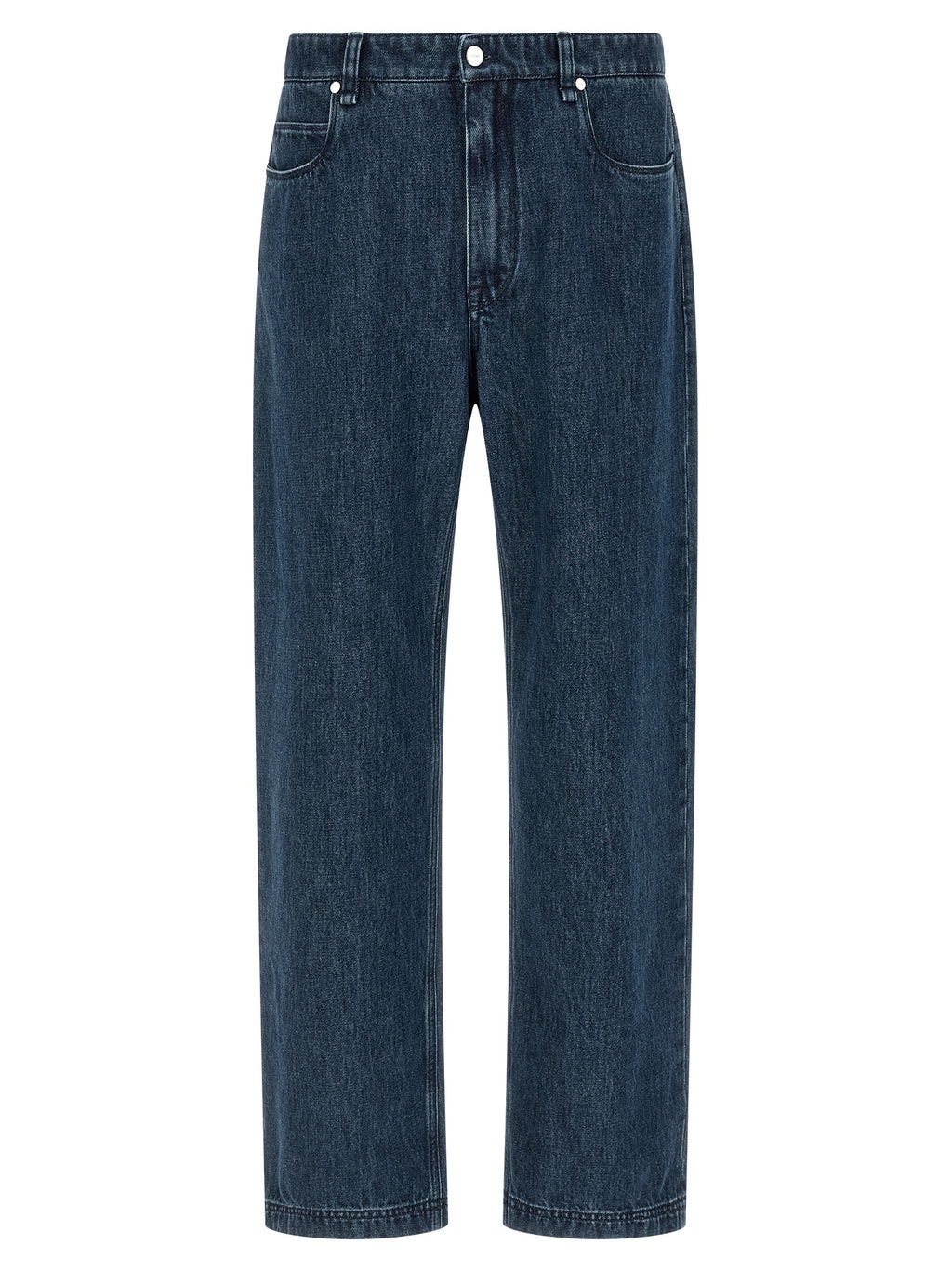 Jeans évasés en coton bleu de la marque Fendi, avec coupe fluide et style moderne.