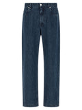 Jeans évasés en coton bleu de la marque Fendi, avec coupe fluide et style moderne.