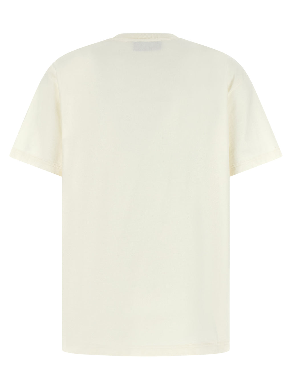 T-shirt blanc en tissu Gucci pour homme, avec logo Gucci visible sur le devant, style décontracté et élégant.