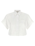 Chemise blanche en coton de la marque Fendi, détails élégants visibles sur la blouse.