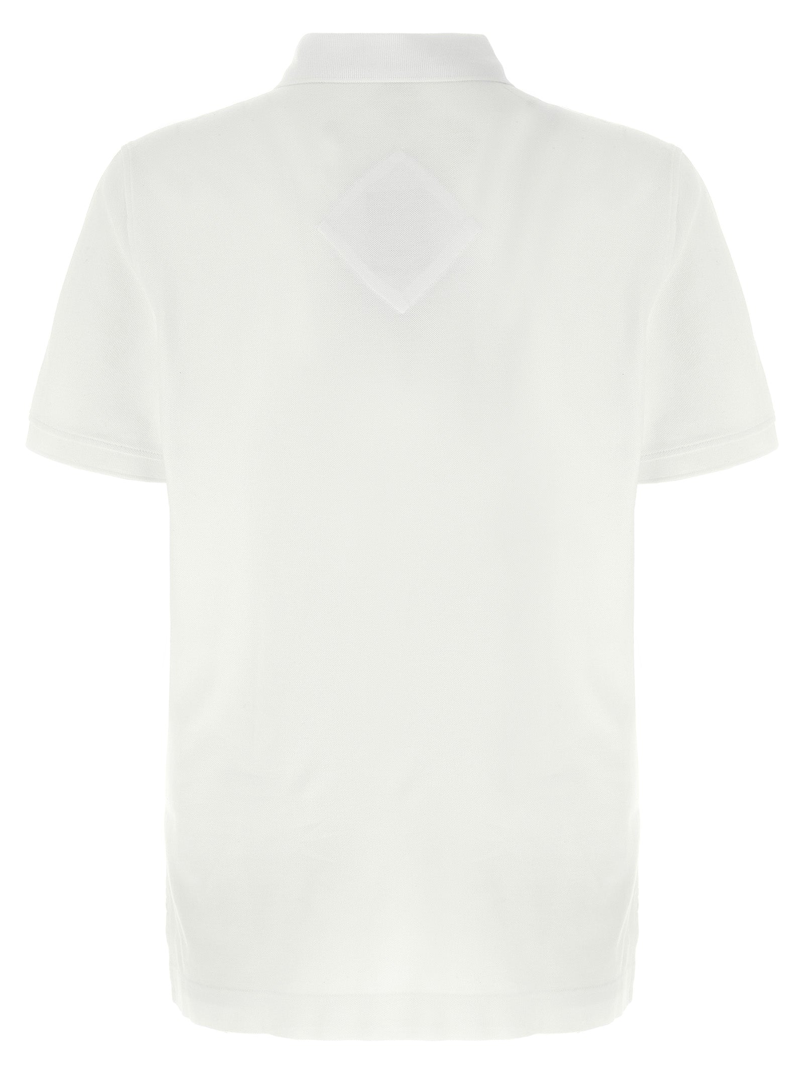 Chemise polo en coton blanche de Canada Goose, vue de face, avec col et boutons, pour un style casual et confortable.