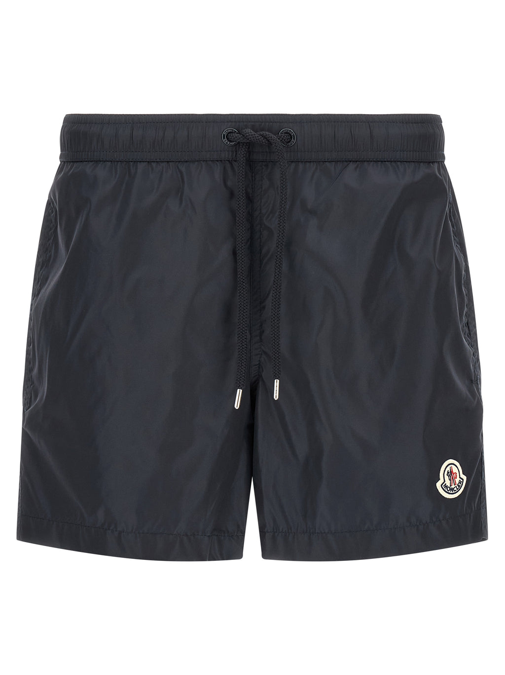 Shorts cargo en polyamide bleu Moncler, style décontracté avec poches latérales, tissu léger et résistant.
