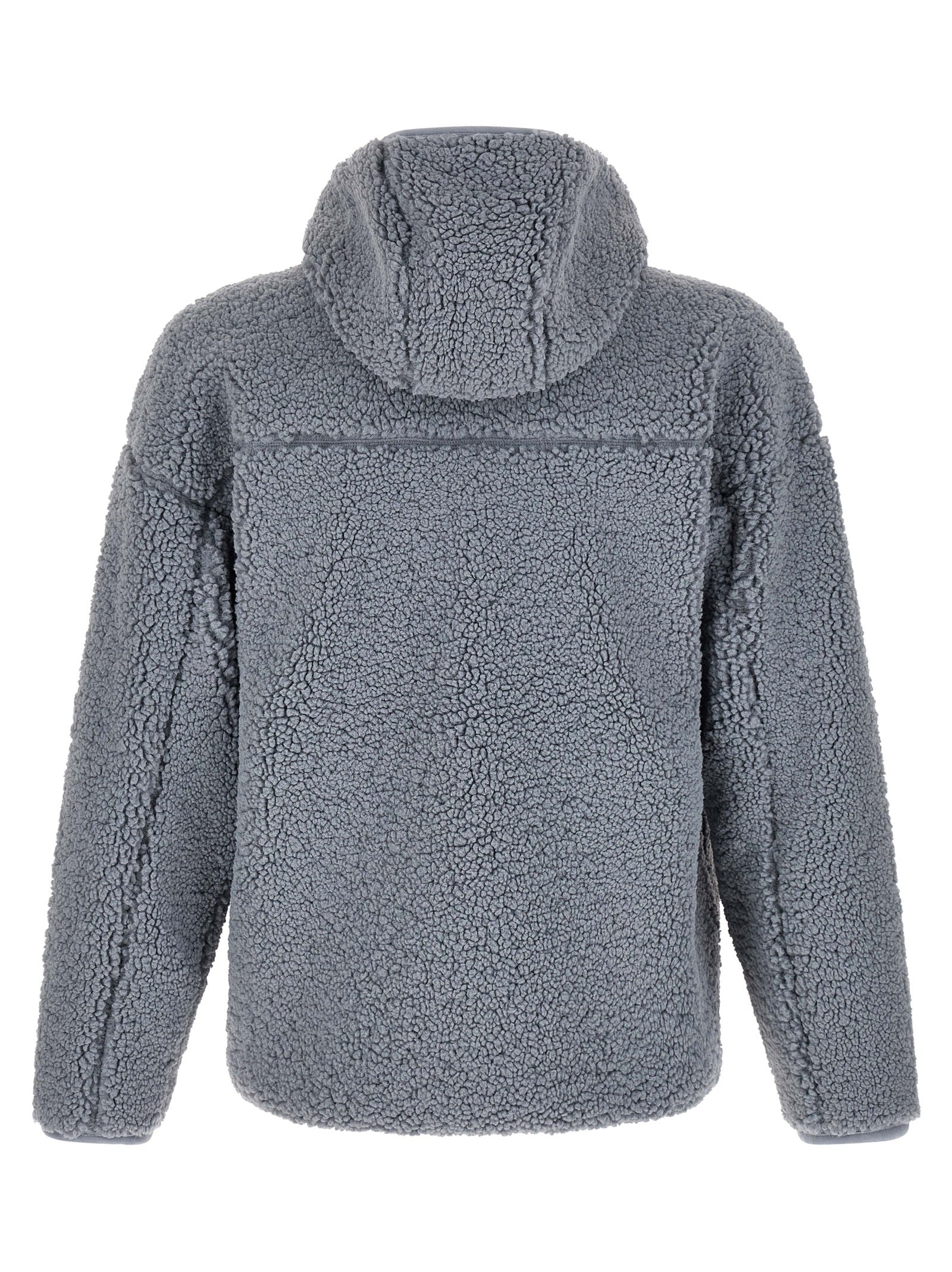 Sweat-shirt gris en polyester de la marque Diesel, ajusté avec logo discret sur la poitrine, porté par un mannequin.