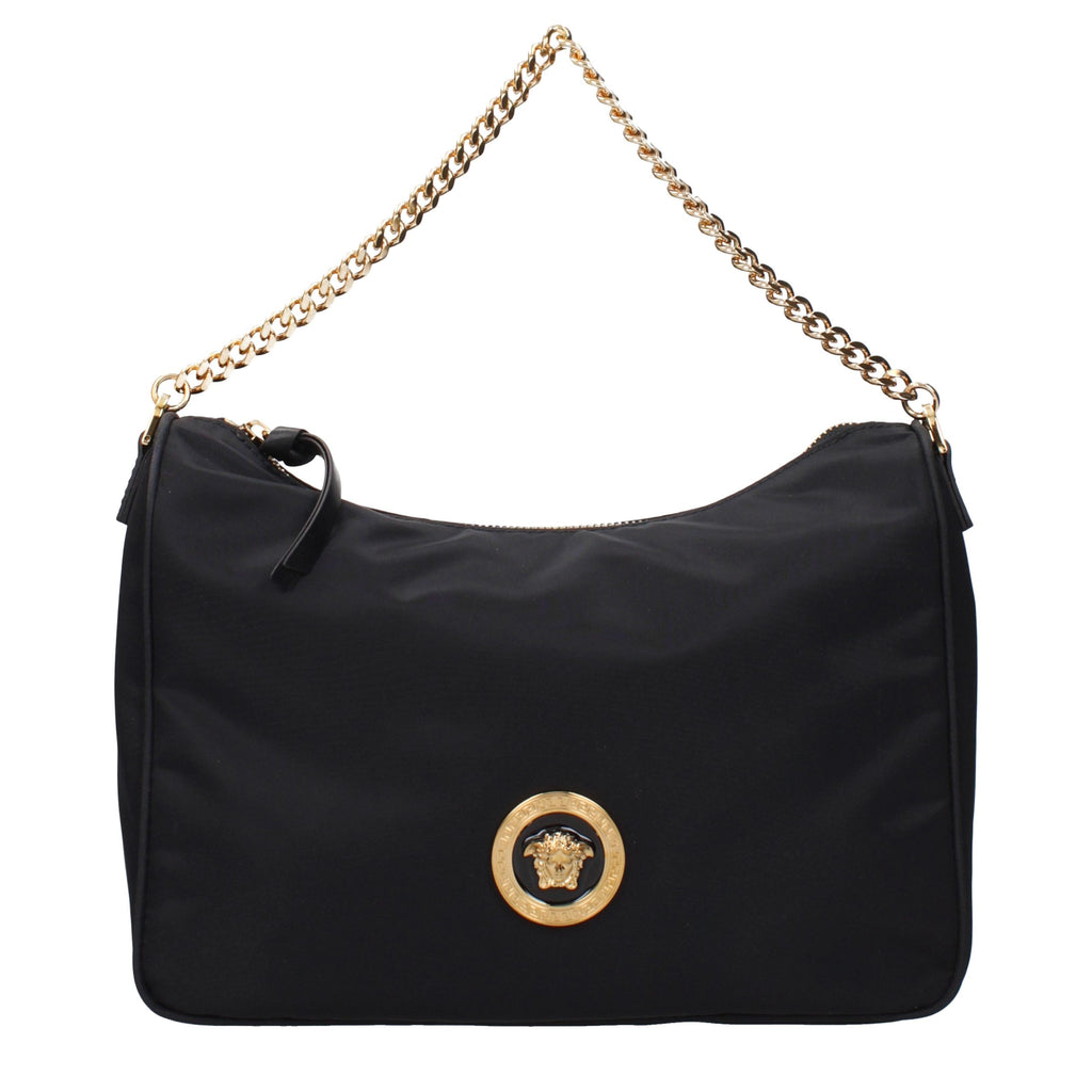 Versace Black Fabric Handbag