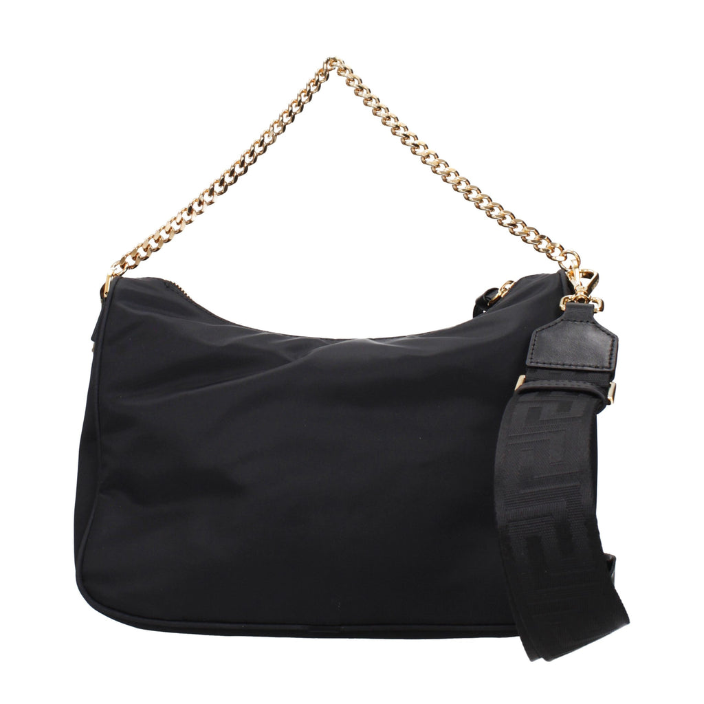 Versace Black Fabric Handbag