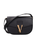 Versace Black Leather Crossbody Bag