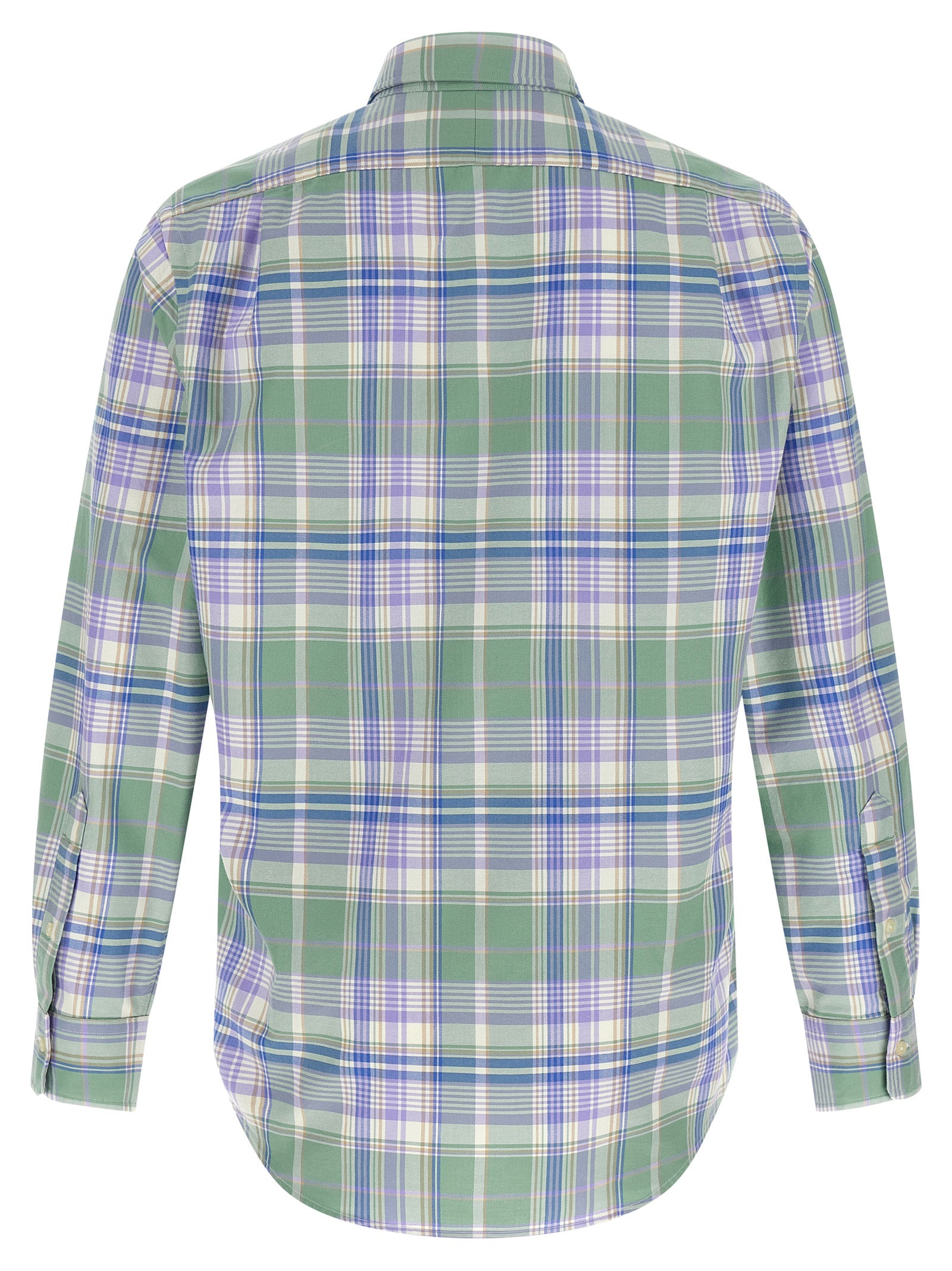 Chemise en coton multicolore Polo Ralph Lauren avec col et boutons, vue de face.