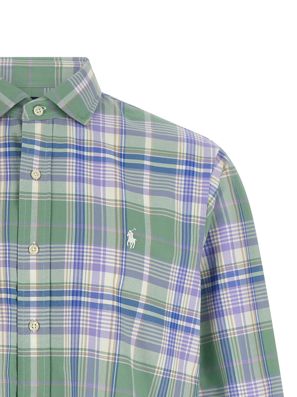 Chemisier en coton multicolore de Polo Ralph Lauren, avec col classique et manches longues, élégant et coloré.