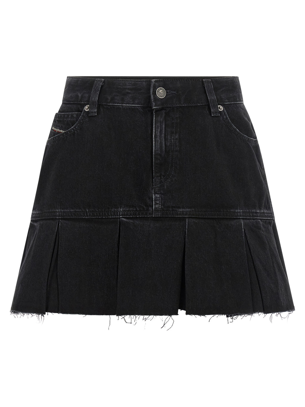 Jupe longue en coton bleue de marque Diesel, tissu léger et fluide, avec un style décontracté.