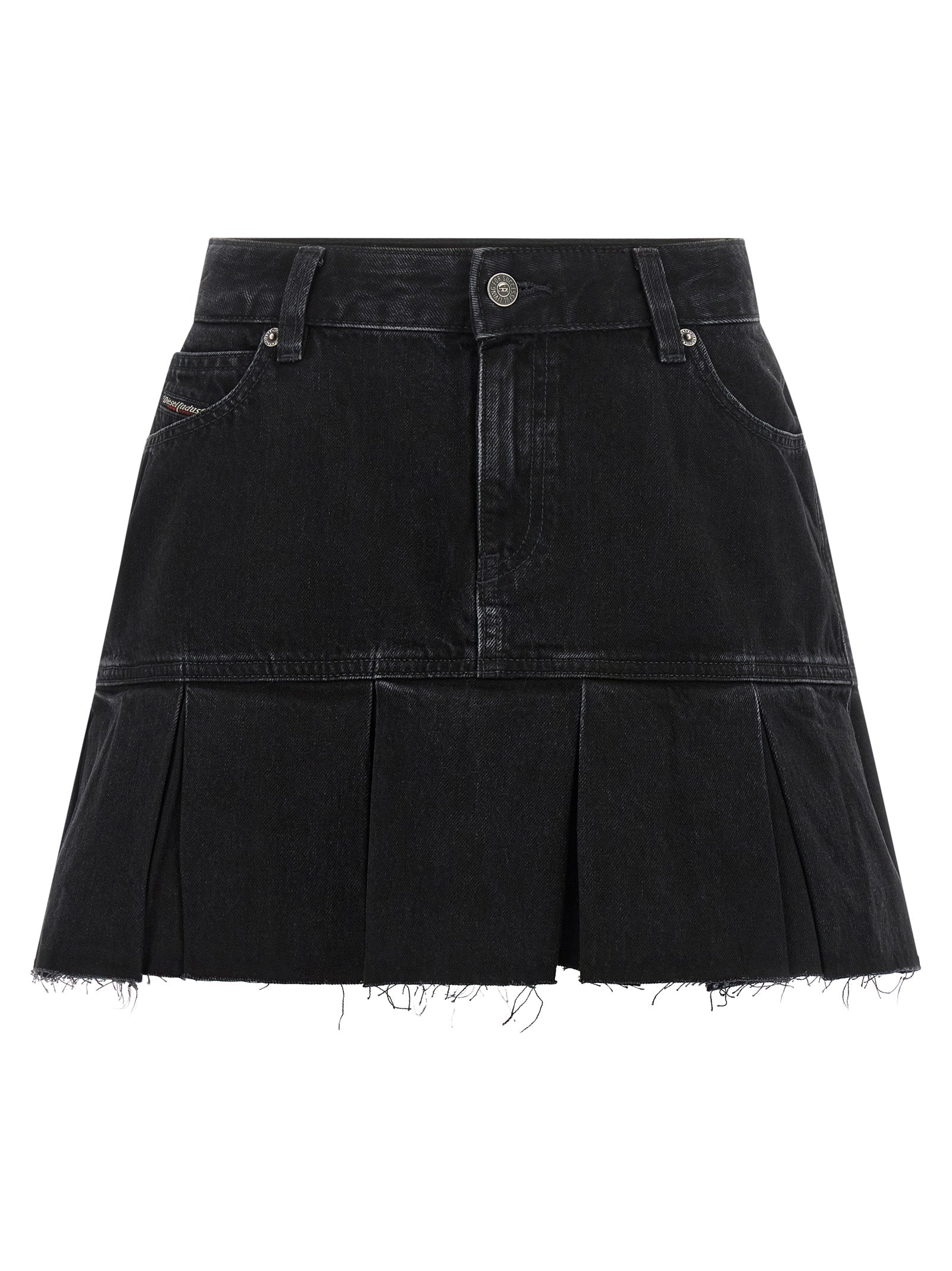 Jupe longue en coton bleue de marque Diesel, tissu léger et fluide, avec un style décontracté.