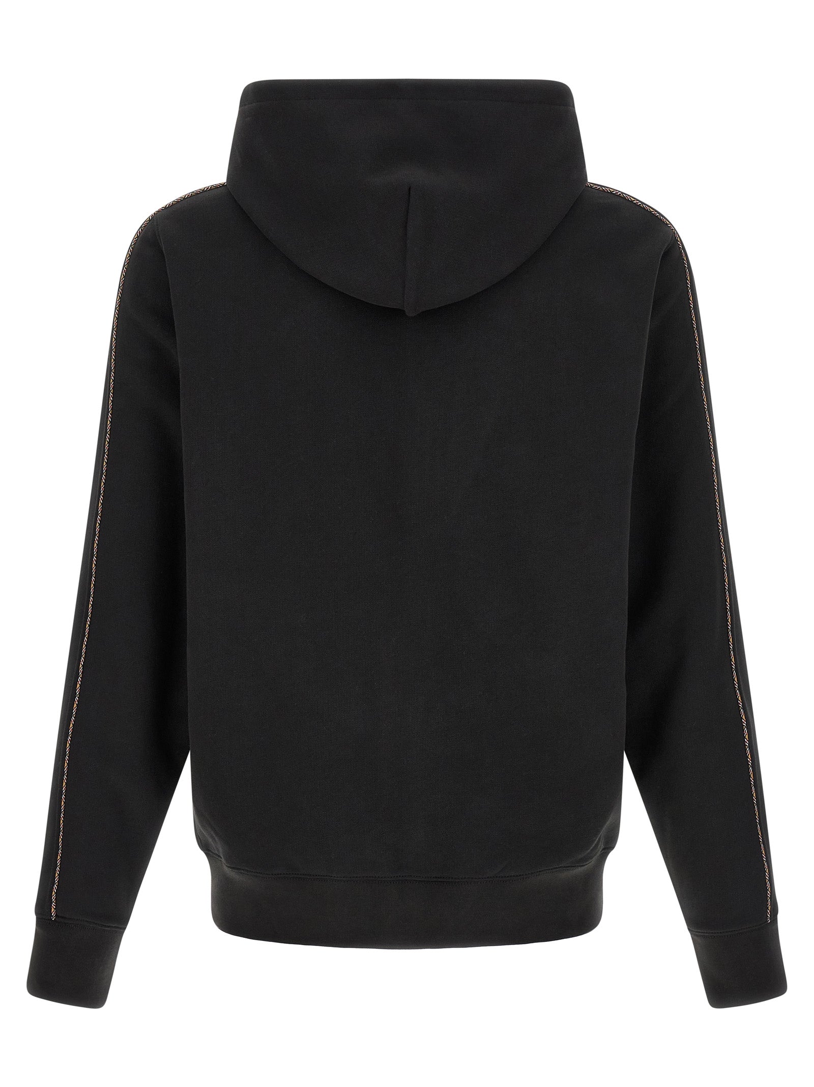 Sweatshirt en coton noir Burberry avec logo emblématique, col rond et design décontracté pour un style élégant et confortable.