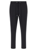 Pantalons de jogging Moncler en polyamide noir, vêtements de sport confortables pour hommes ou femmes.