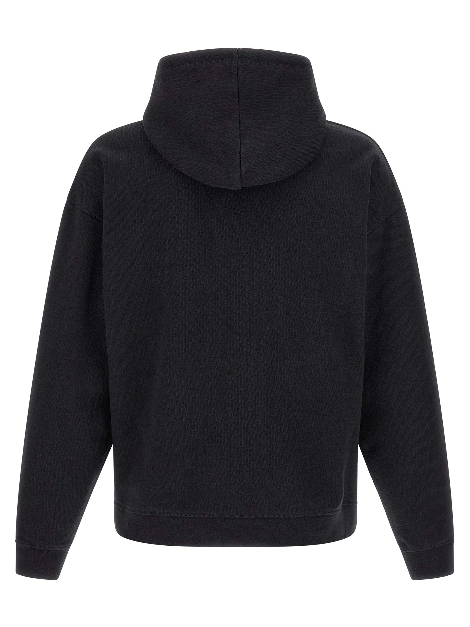 Sweat-shirt en coton noir de la marque Dsquared², coupe décontractée et logo discret sur la poitrine.