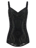 Combinaison noire en polyamide de Dolce & Gabbana, ajustée et élégante, affichée sur mannequin.