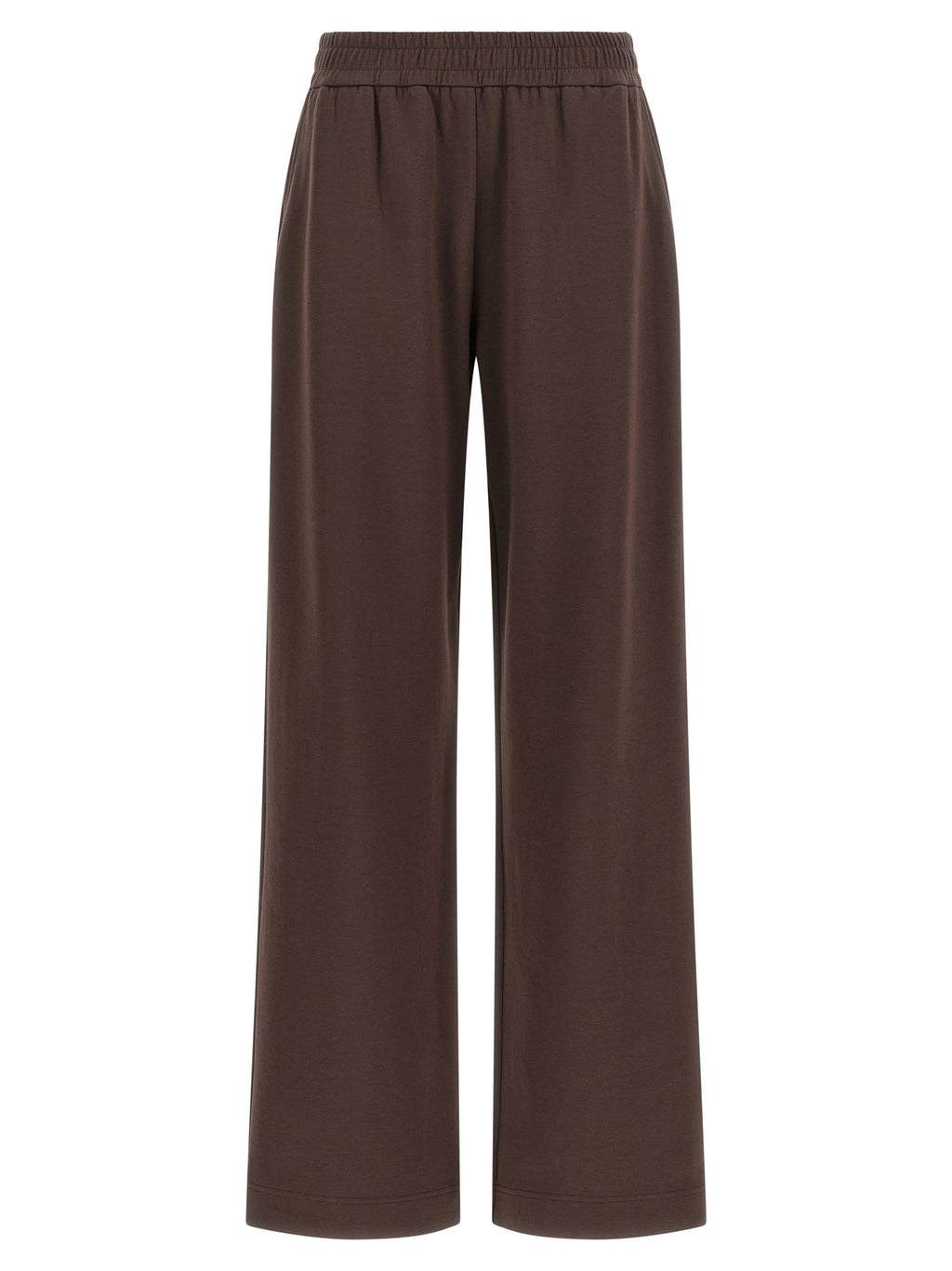 Pantalons de jogging en coton marron Moncler pour entraînement, avec coupe décontractée et logo discret visible.