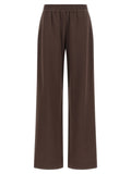 Pantalons de jogging en coton marron Moncler pour entraînement, avec coupe décontractée et logo discret visible.