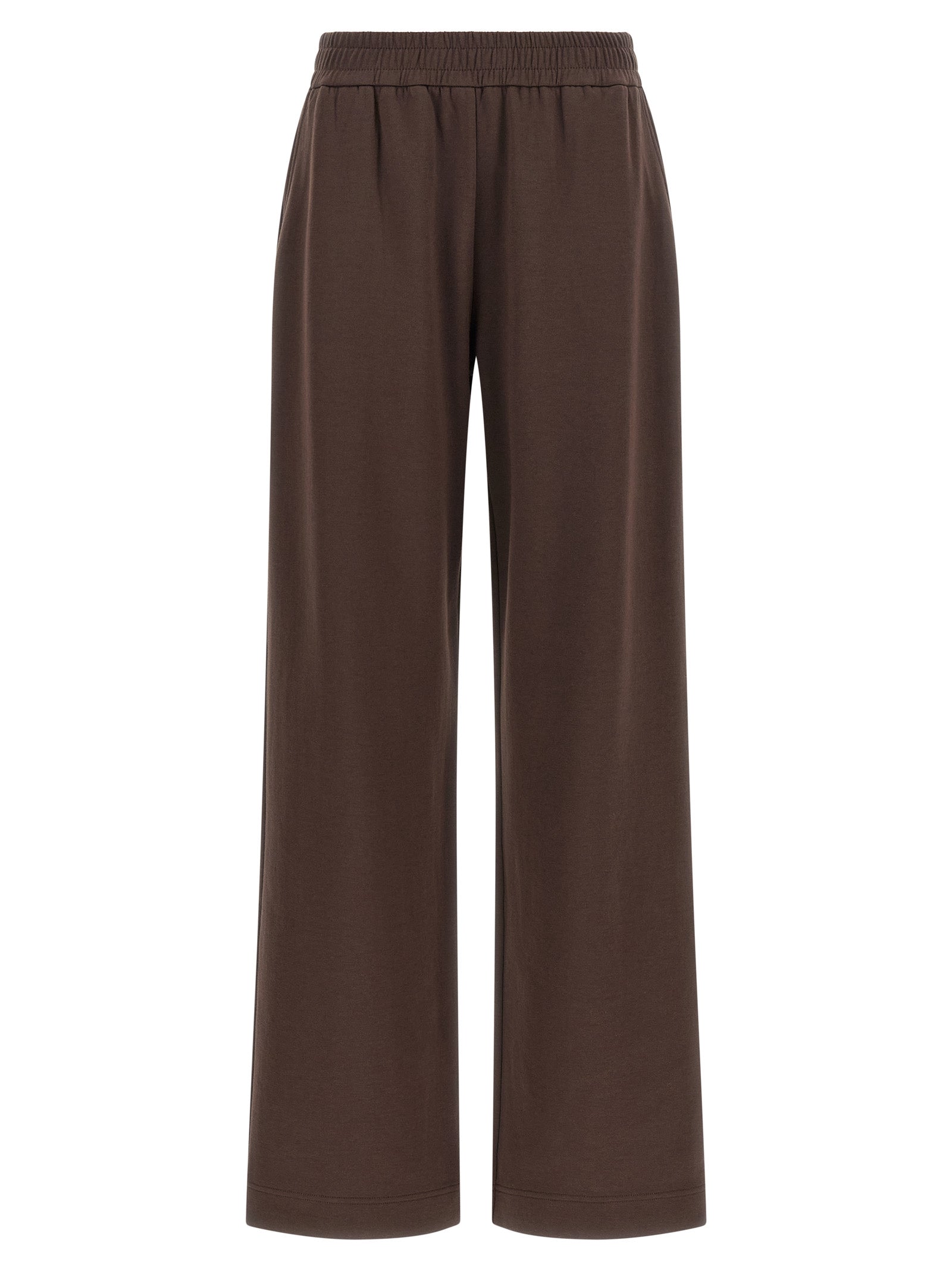 Pantalons de jogging en coton marron Moncler pour entraînement, avec coupe décontractée et logo discret visible.