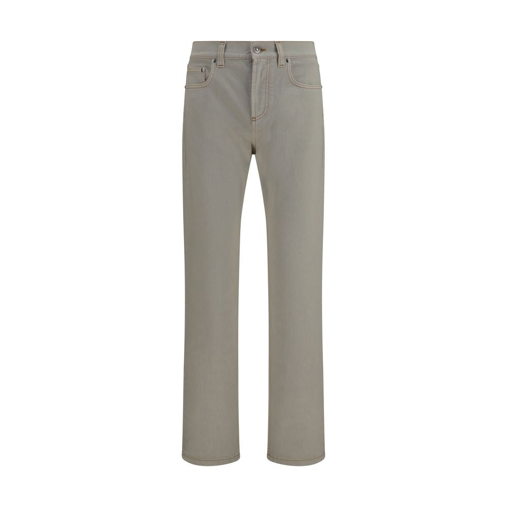 Versace Beige Tapered Jeans aus Baumwolle