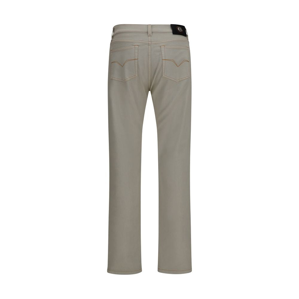Versace Beige Tapered Jeans aus Baumwolle