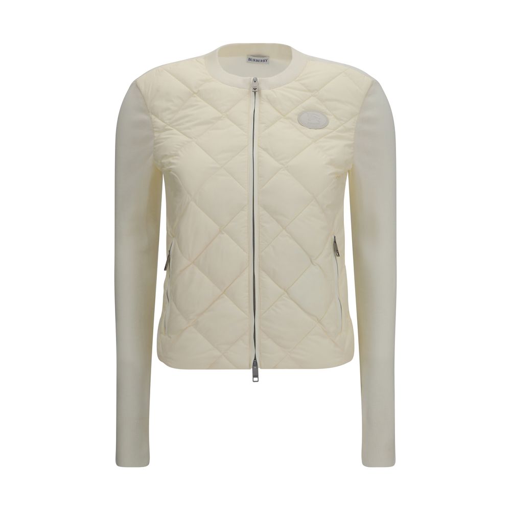 Cardigan beige en polyamide de la marque Burberry, avec détails élégants et finition raffinée.
