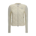 Cardigan beige en polyamide de la marque Burberry, avec détails élégants et finition raffinée.