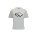 T-shirt blanc en coton de la marque Burberry, coupe classique avec logo subtil sur la poitrine.