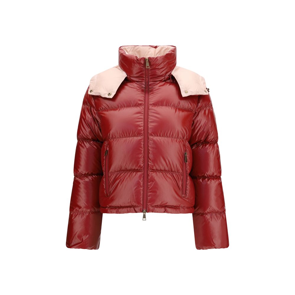 Moncler Mehrfarbige Gänsedaunen-Daunenjacke in voller Länge