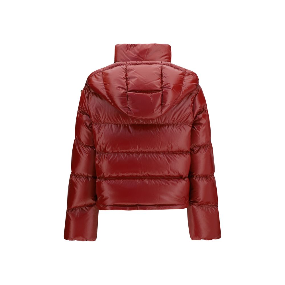 Moncler Mehrfarbige Gänsedaunen-Daunenjacke in voller Länge