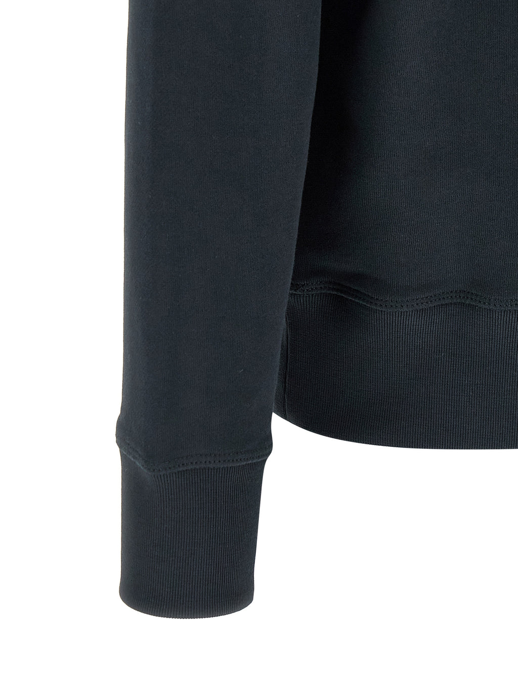 Sweat-shirt en coton bleu Moncler Grenoble, coupe décontractée, logo sur la poitrine, tissu doux et confortable.