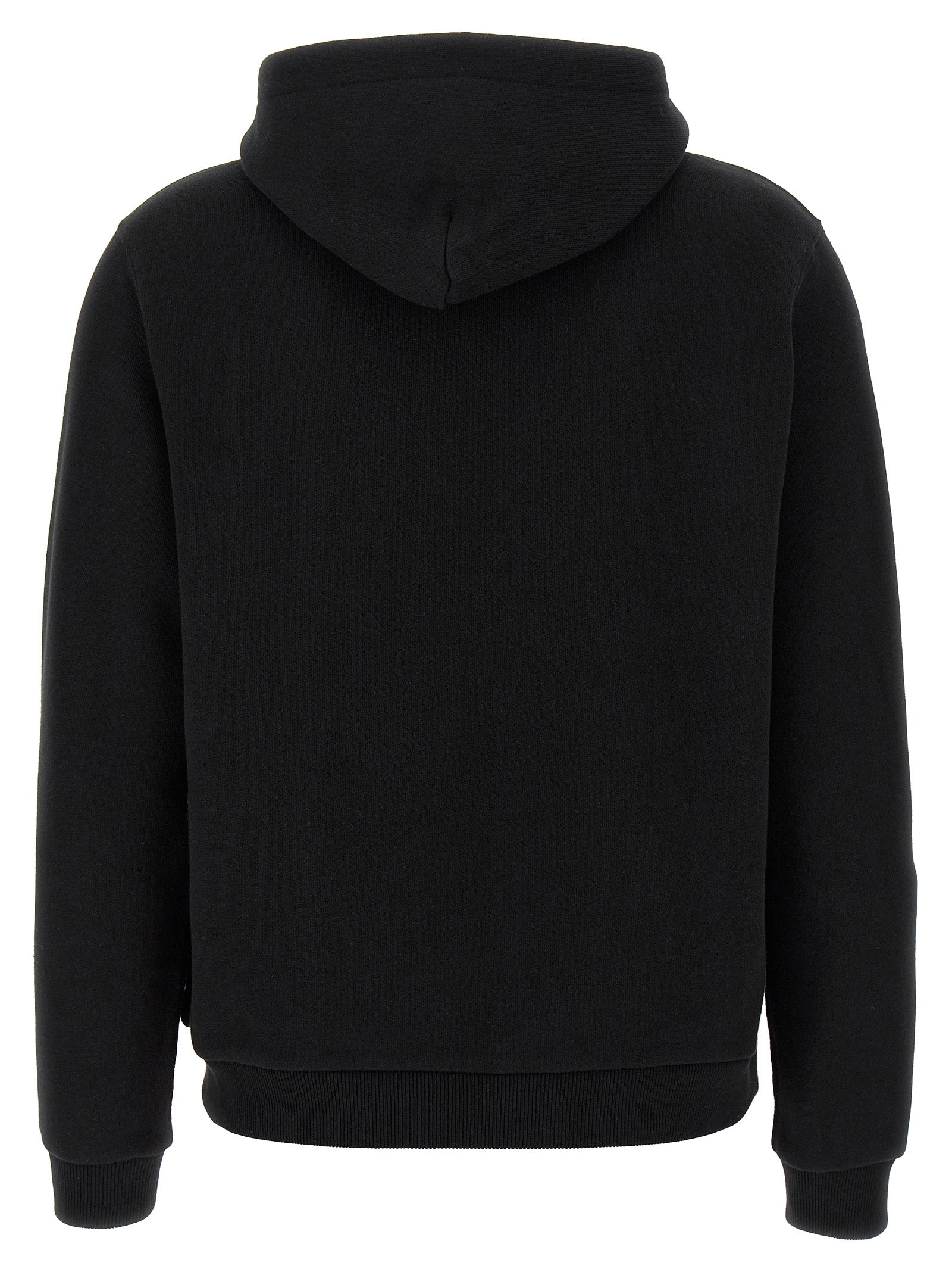 Sweat-shirt en coton noir de Polo Ralph Lauren avec logo brodé blanc sur la poitrine, manches longues et coupe classique.