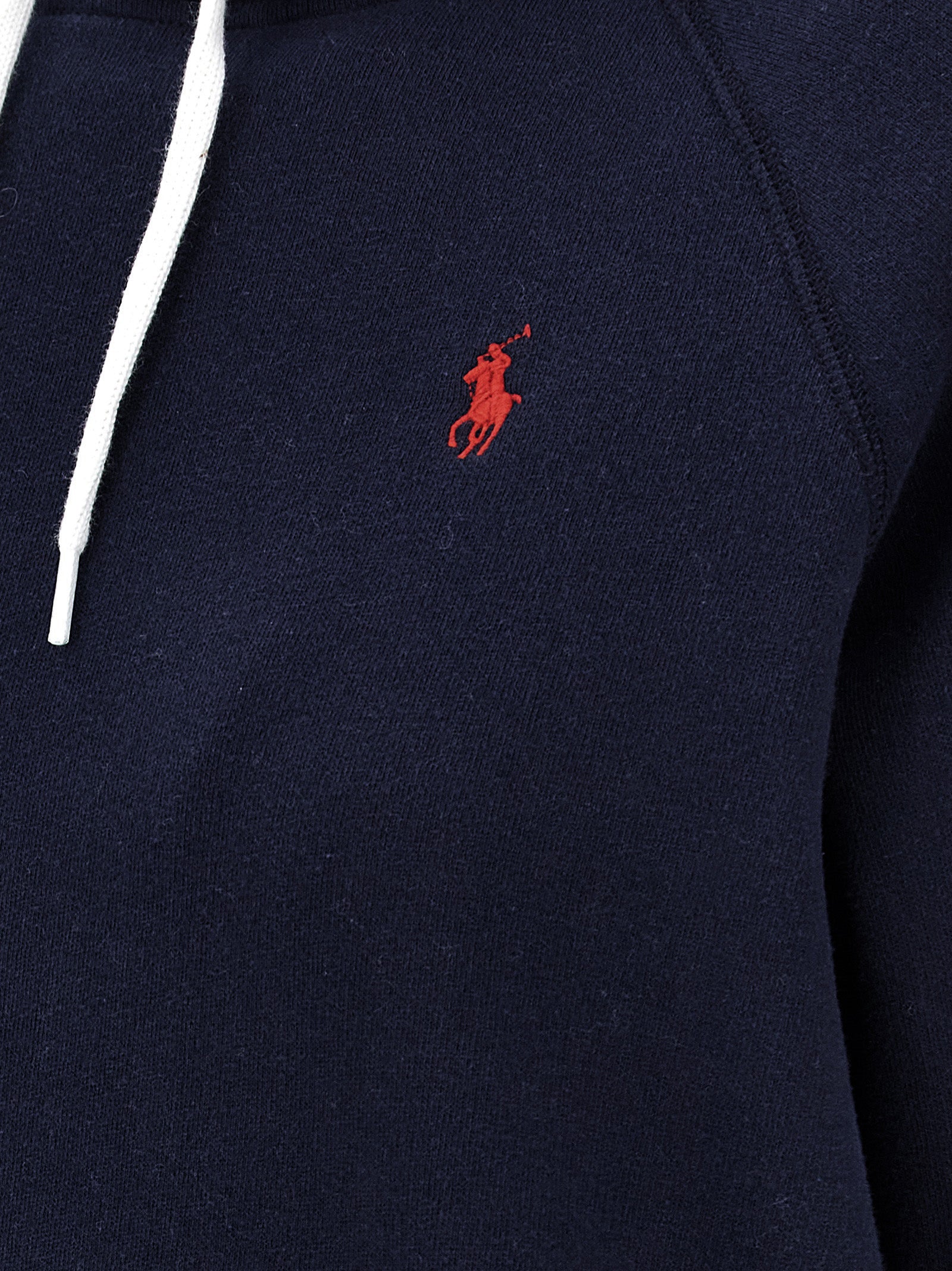 Pull à capuche en coton bleu Polo Ralph Lauren, logo brodé sur la poitrine, mode décontractée pour homme.