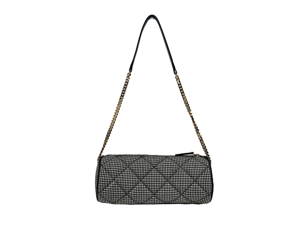 Sac à bandoulière en quilté Versace Medusa, élégant sac de soirée en bandoulière avec logo Medusa en relief.