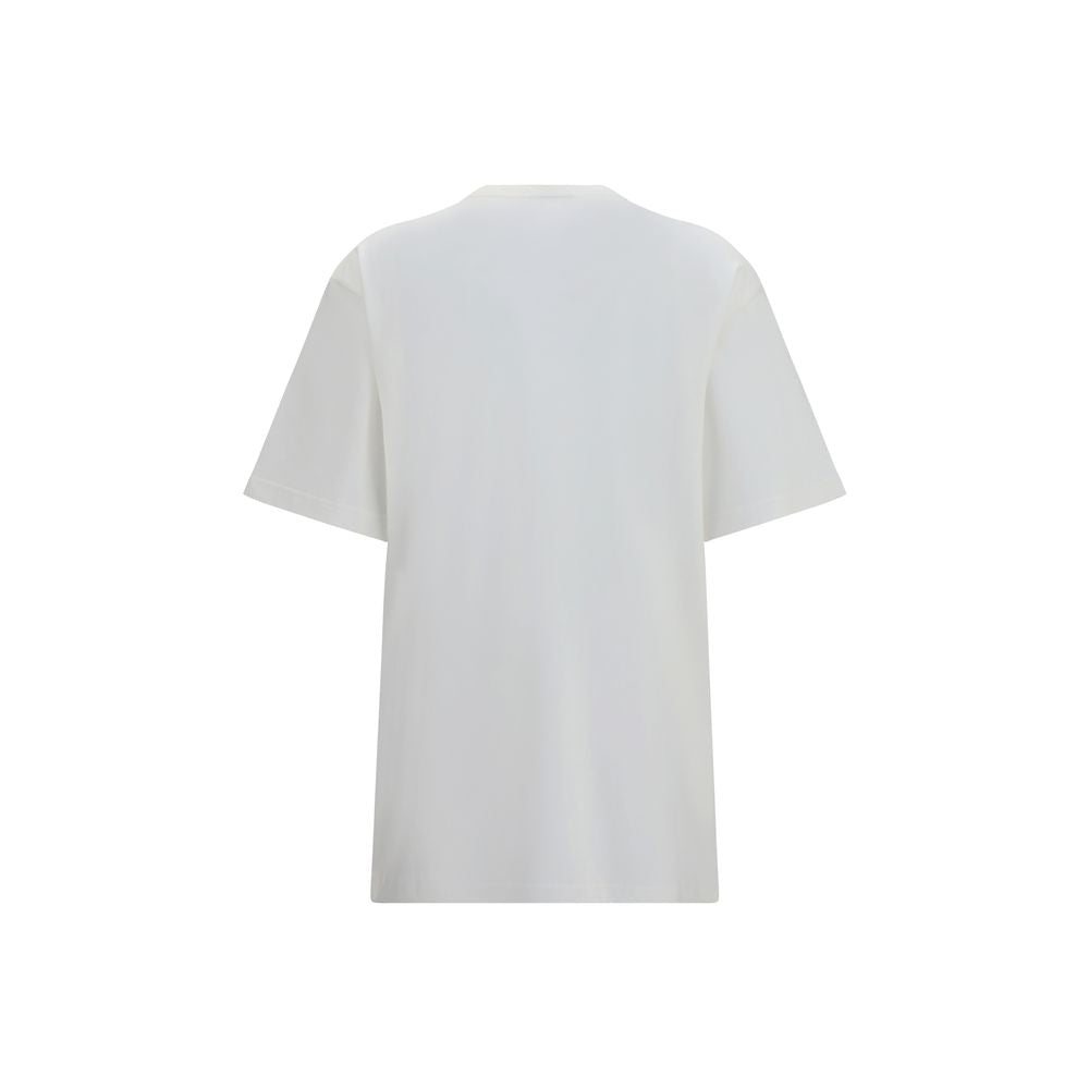 T-shirt en coton blanc Gucci pour homme, style décontracté avec logo Gucci visible sur le devant.