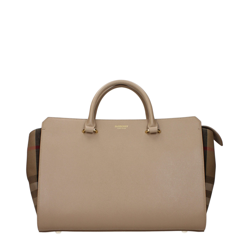 Burberry Beigefarbene Lederhandtasche