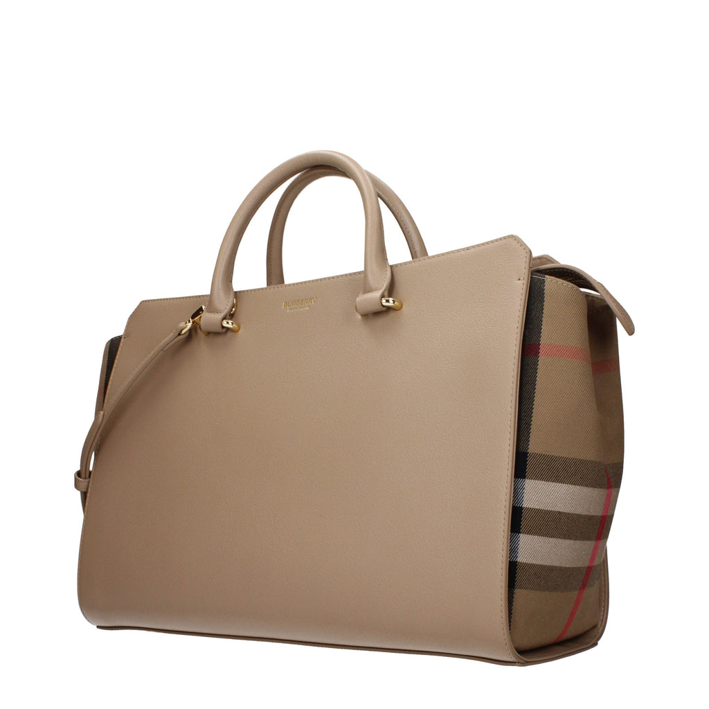 Burberry Beigefarbene Lederhandtasche